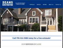Tablet Screenshot of deansconstruction.net